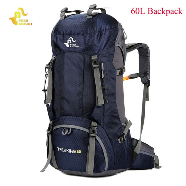 Free Knight 60L Hiking Backpack - Rain Cover Bag 50L Camping Mountaineering Backpack