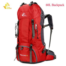 Load image into Gallery viewer, Free Knight 60L Hiking Backpack - Rain Cover Bag 50L Camping Mountaineering Backpack
